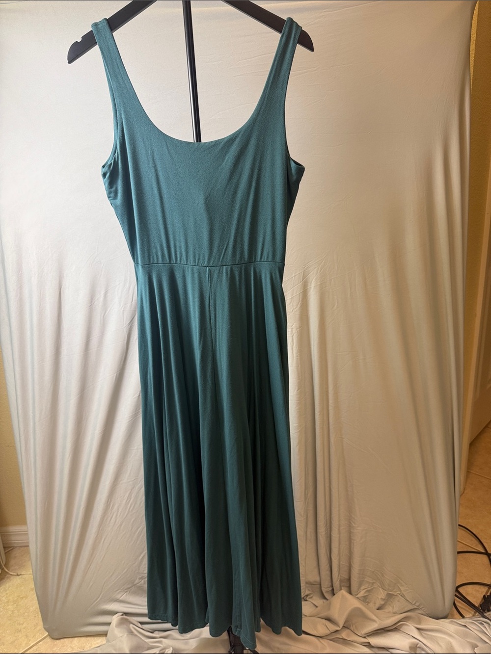 Market & Spruce Teal Scoop-Neck Sleeveless Midi Dress